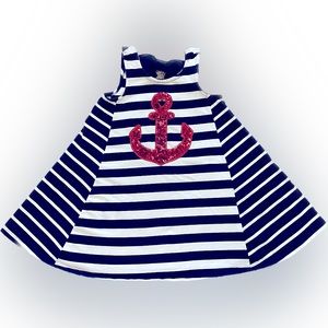 Tommy Bahama navy blue and white dress for girls. Size XS (4).